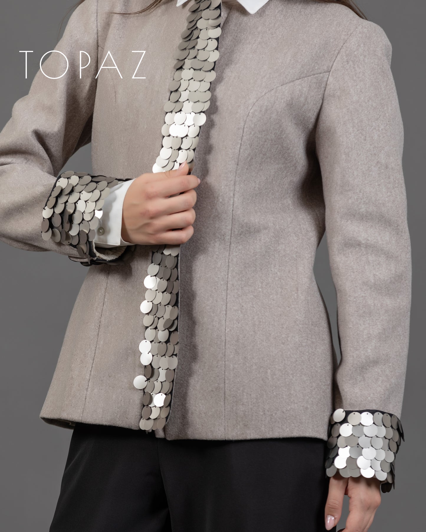 Wool Jacket with Sequins