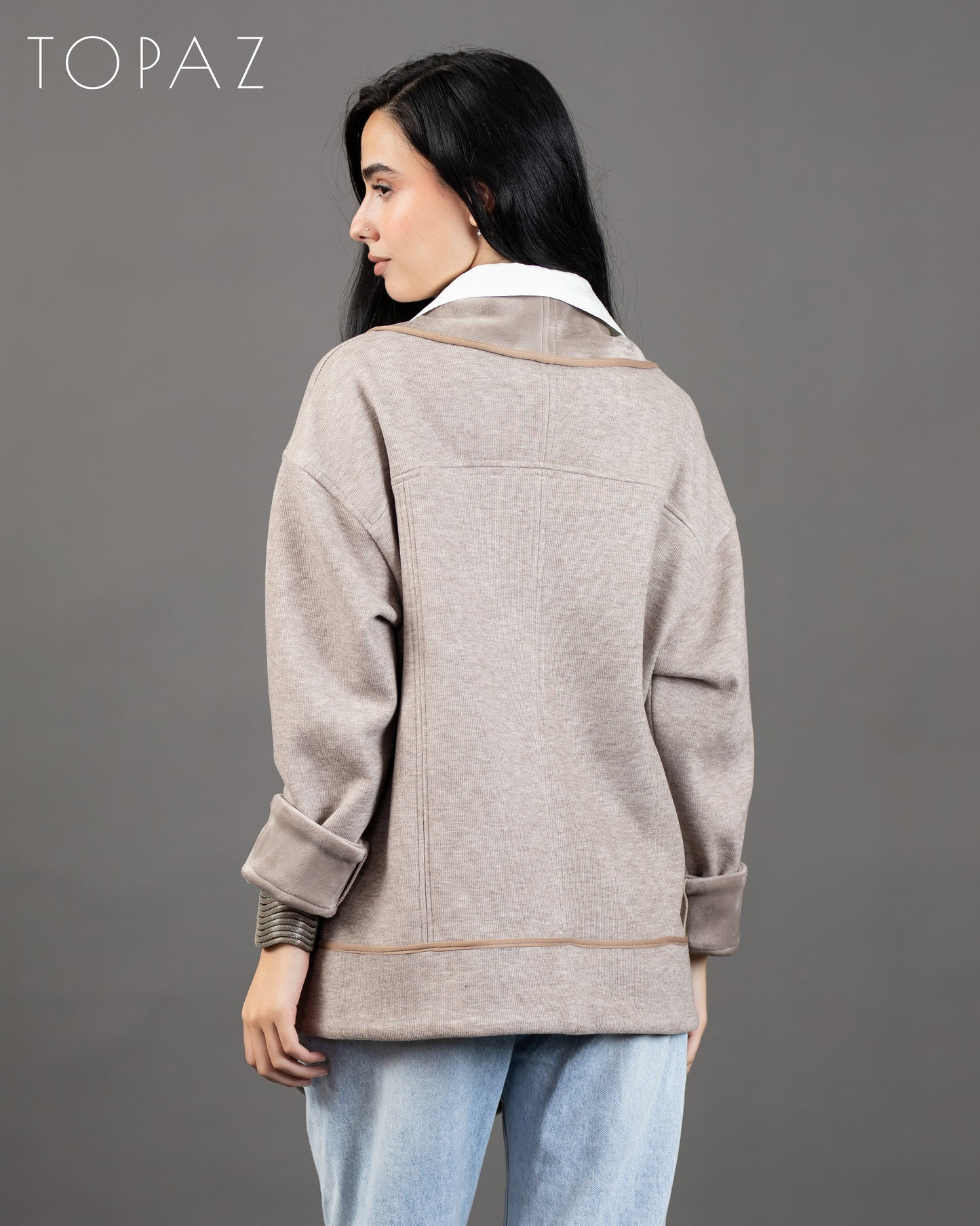 Knit X Velvet Jacket