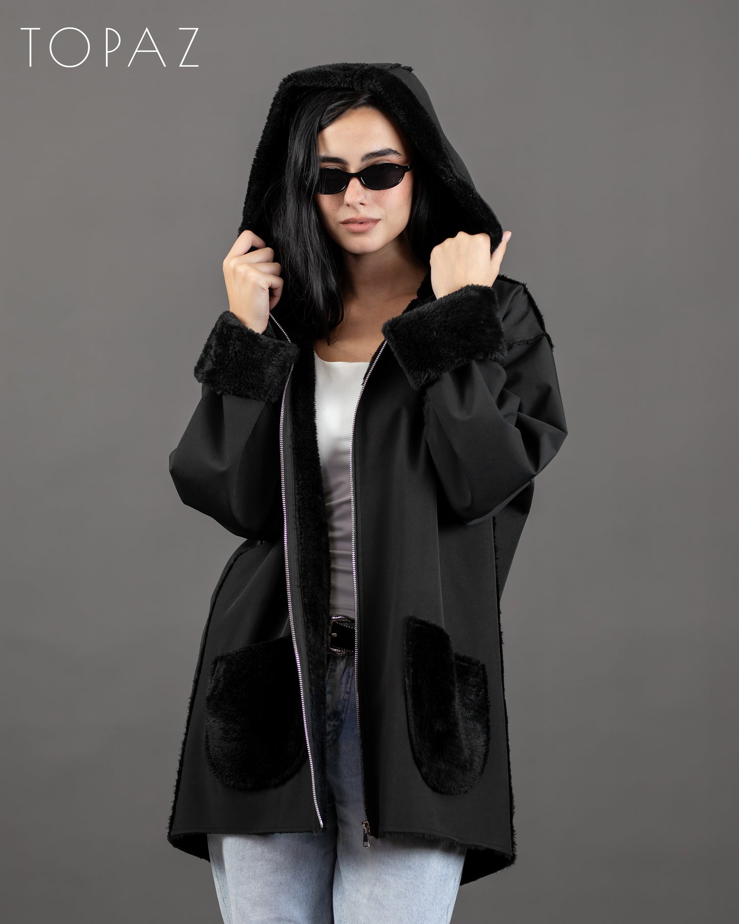 Waterproof Jacket With Fur