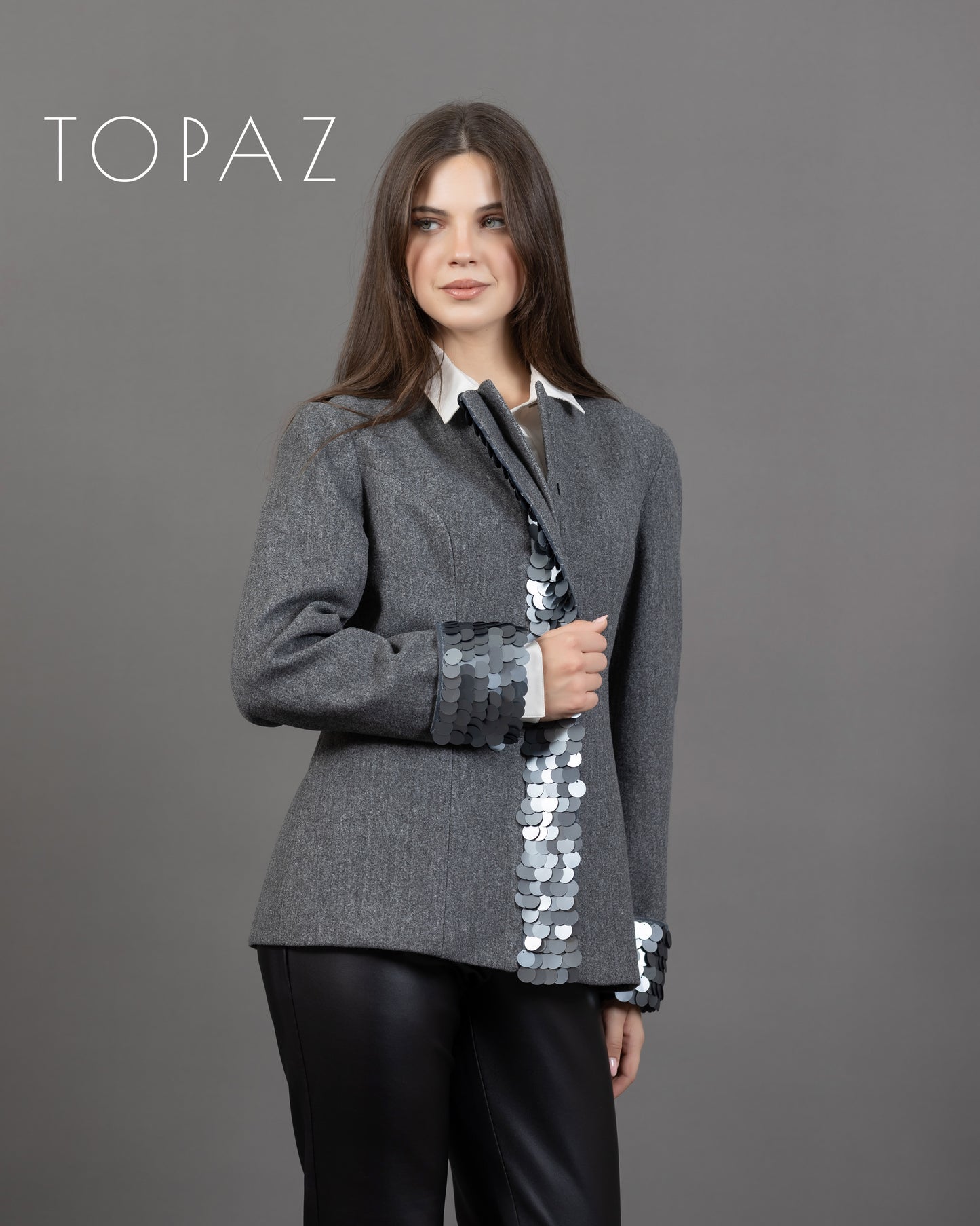 Wool Jacket with Sequins