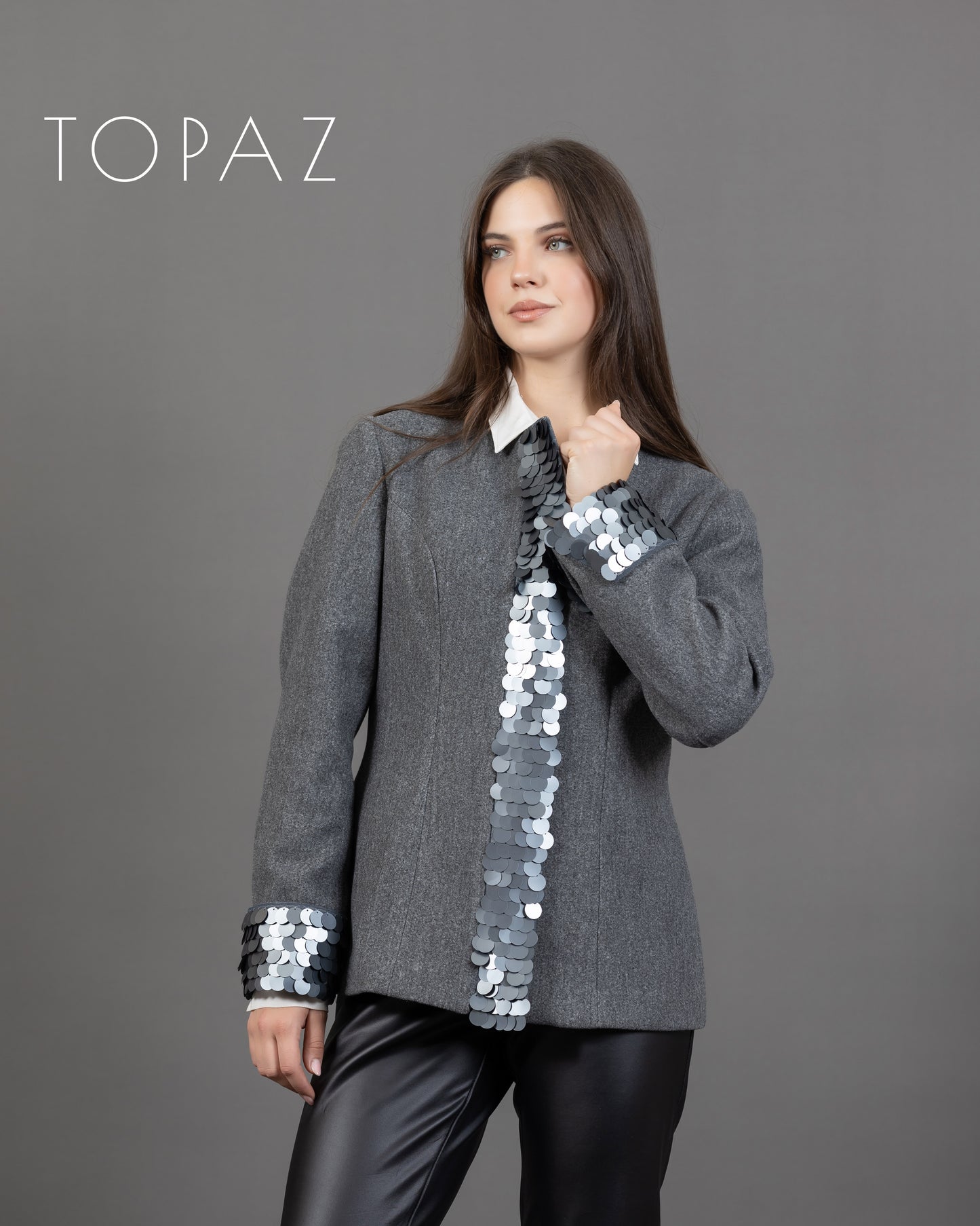 Wool Jacket with Sequins