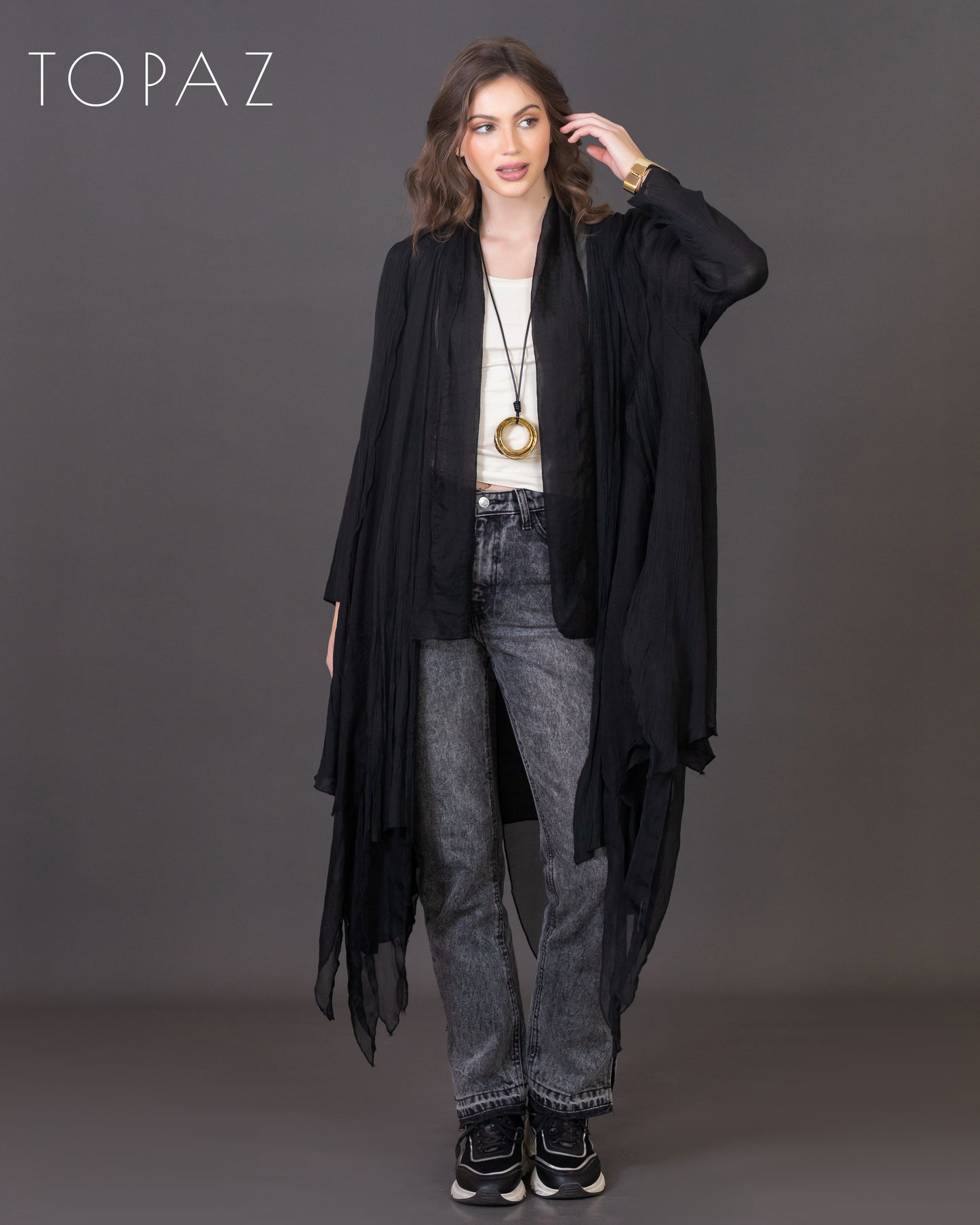 Cardigan with Voile