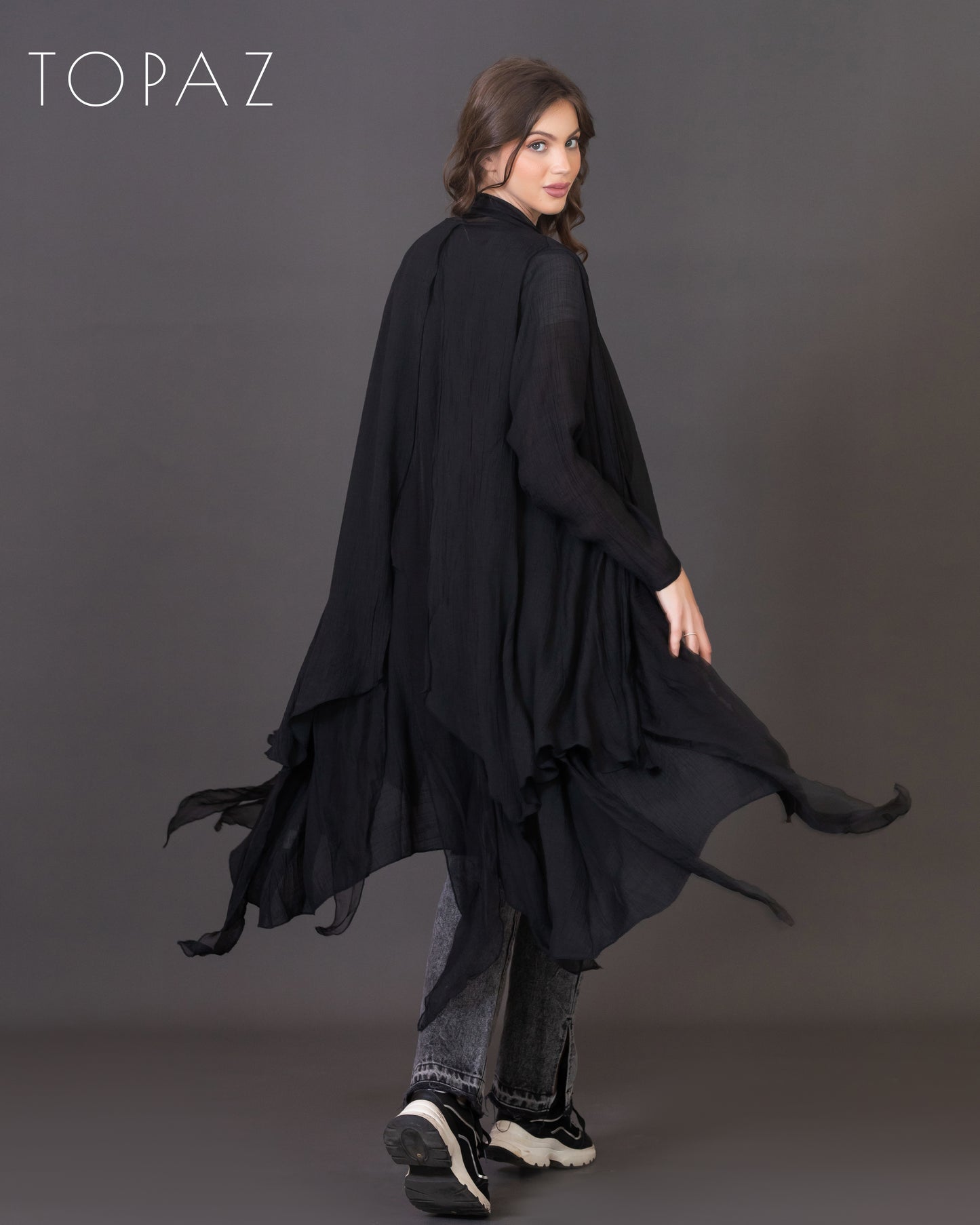 Cardigan with Voile