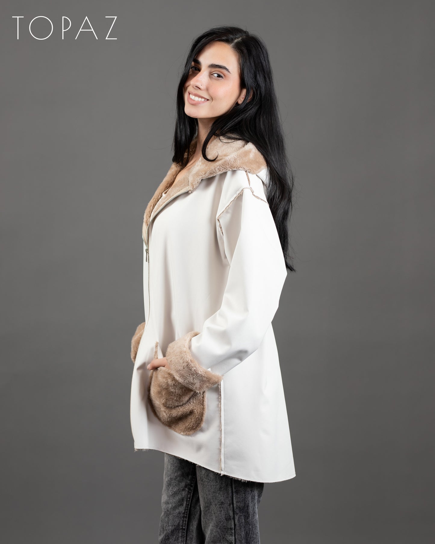 Waterproof Jacket With Fur