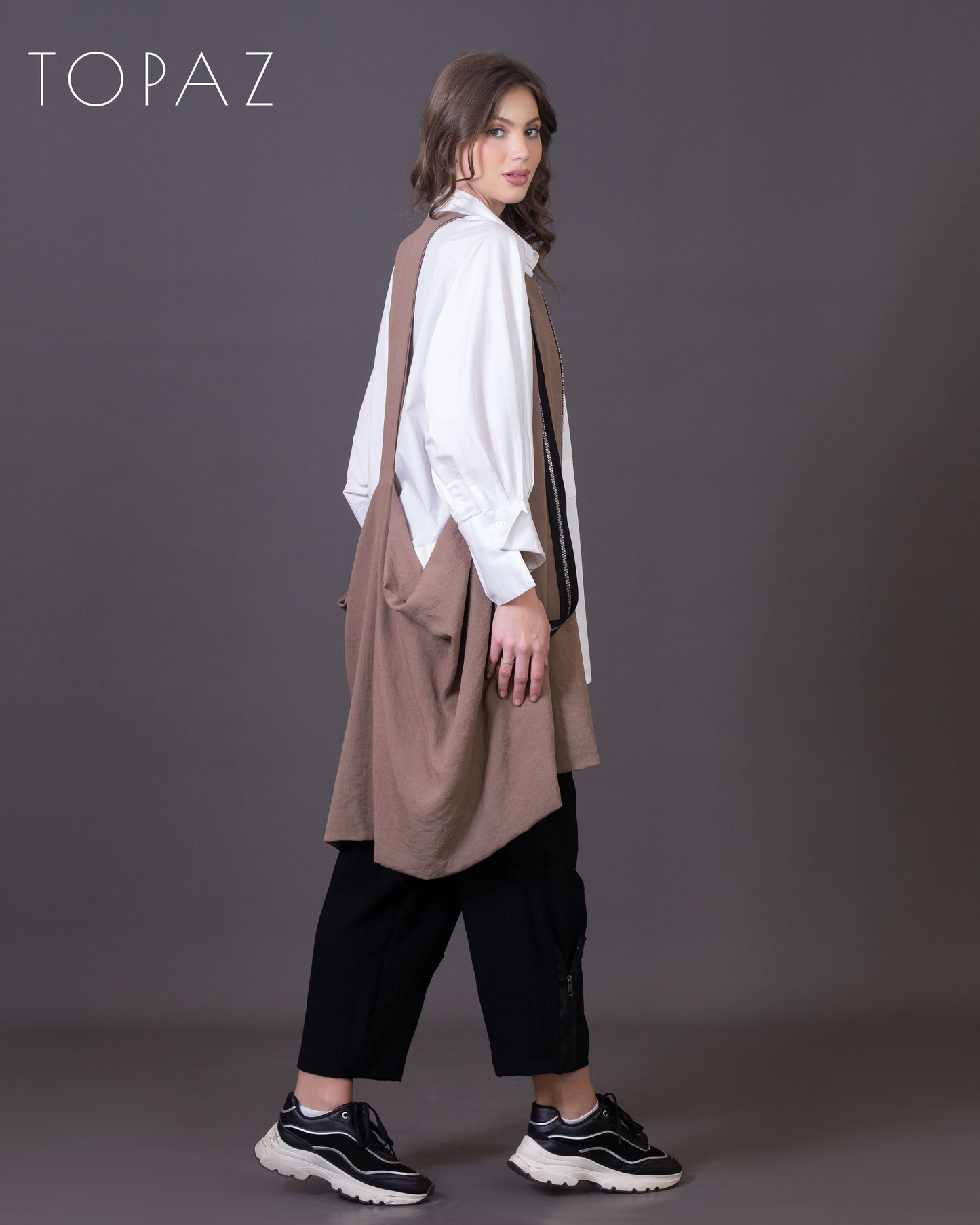 Vest with Zipper Detailing