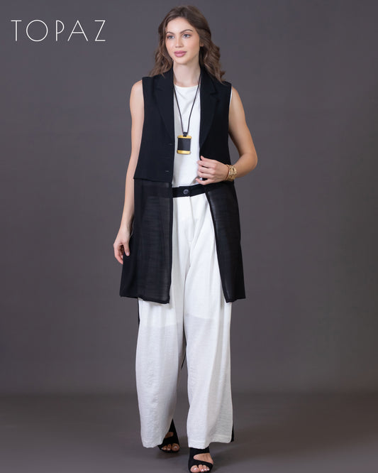 Linen and Voile Vest