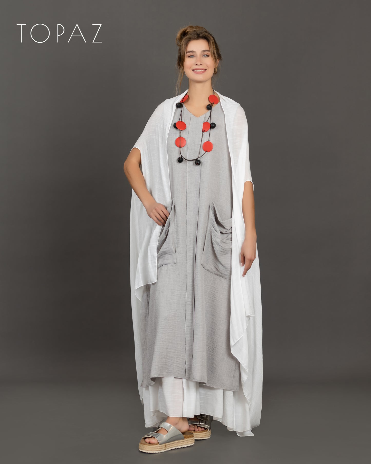 Two-Piece Linen Dress Set