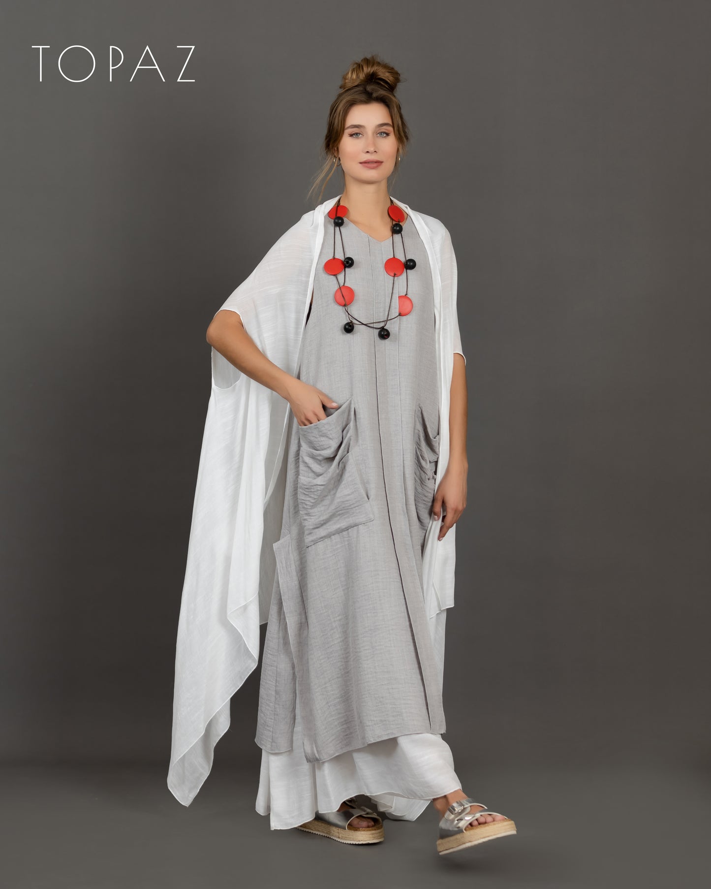 Two-Piece Linen Dress Set