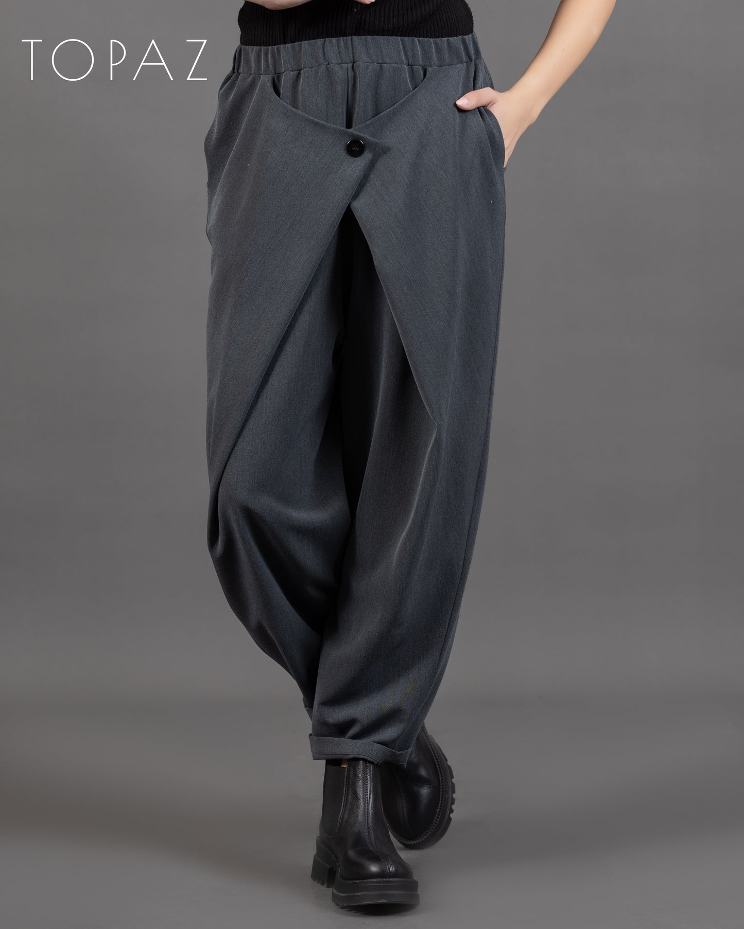 Harem Pants with Button