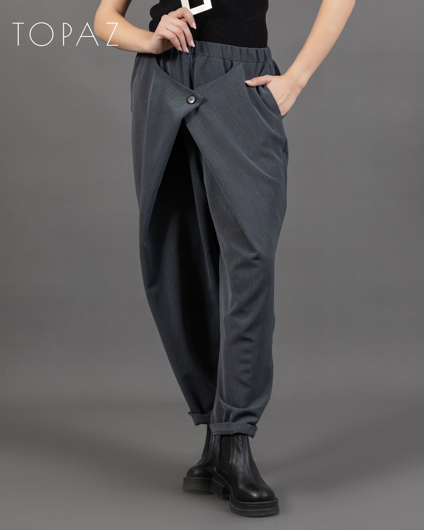 Harem Pants with Button