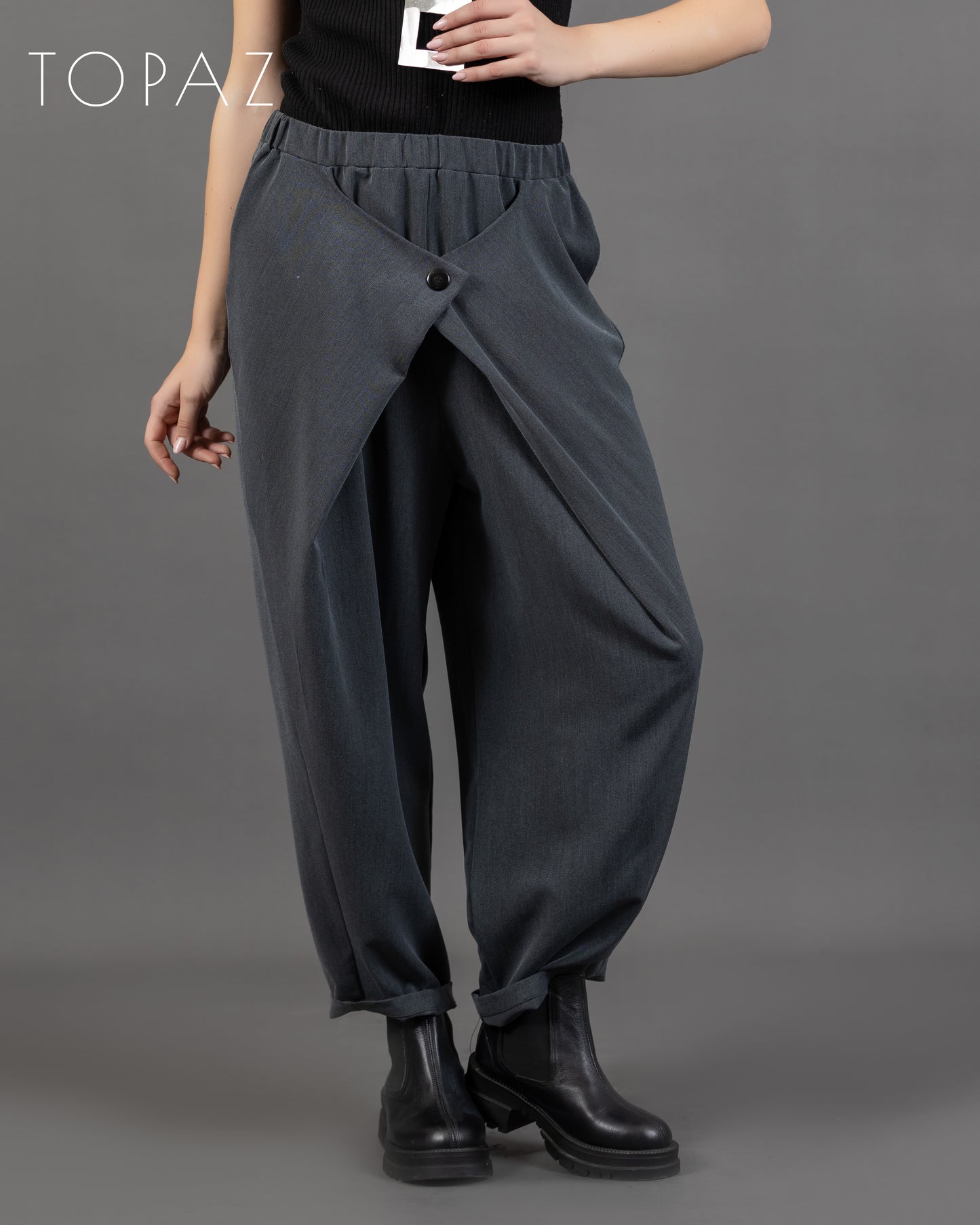 Harem Pants with Button