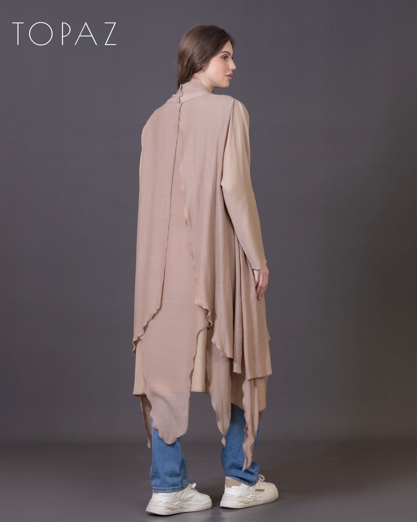 Cardigan with Voile