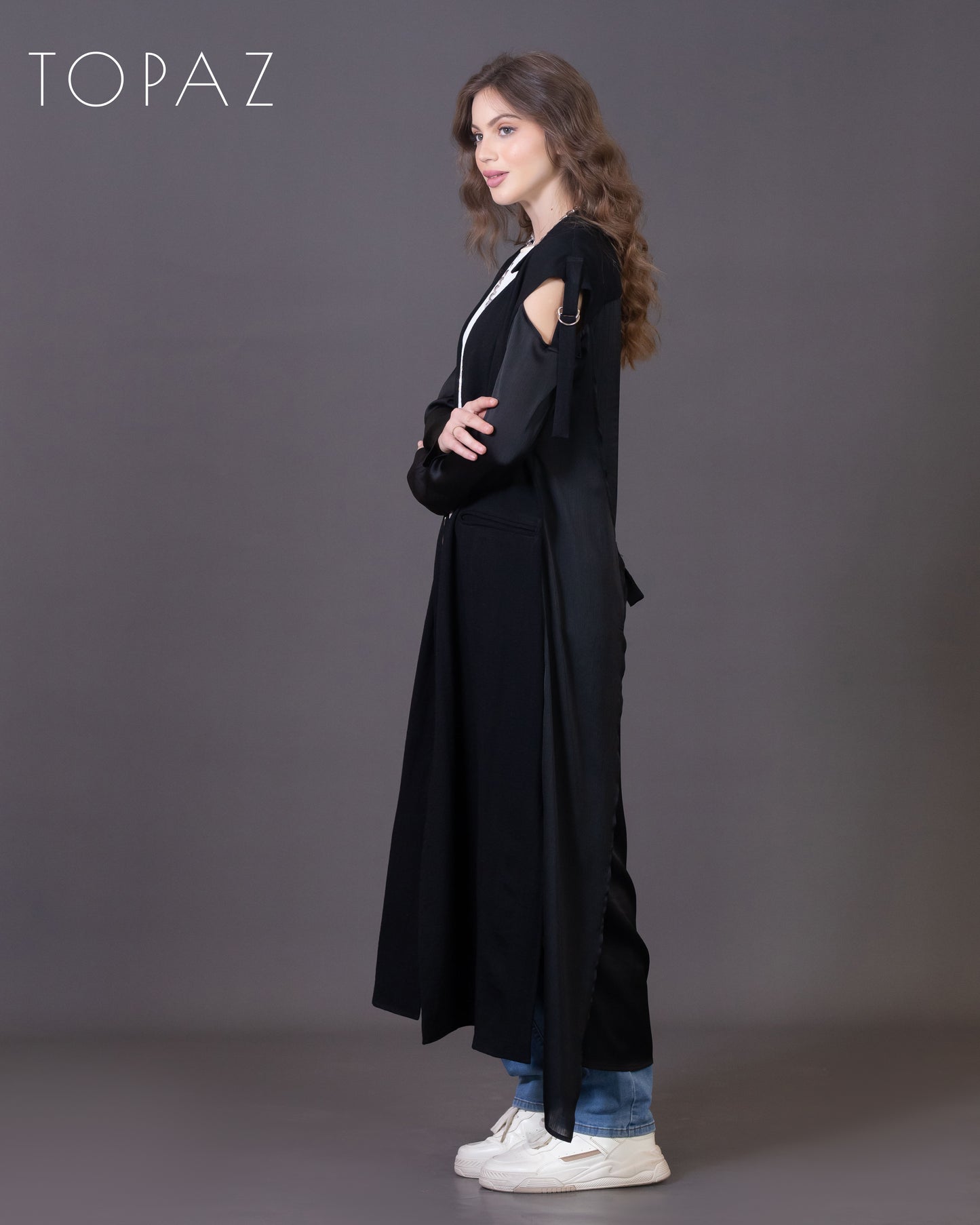 Linen Tunic with Satin