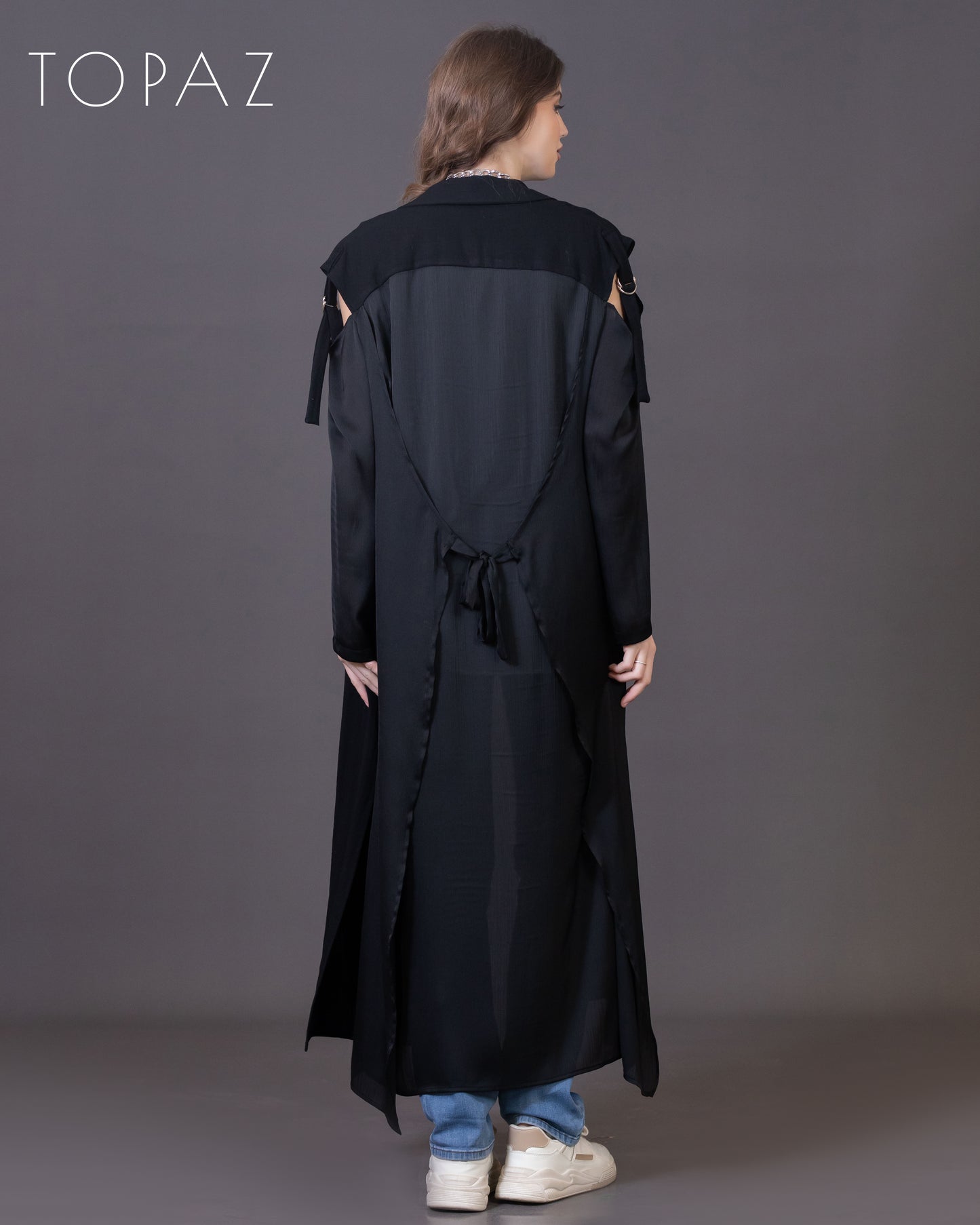 Linen Tunic with Satin