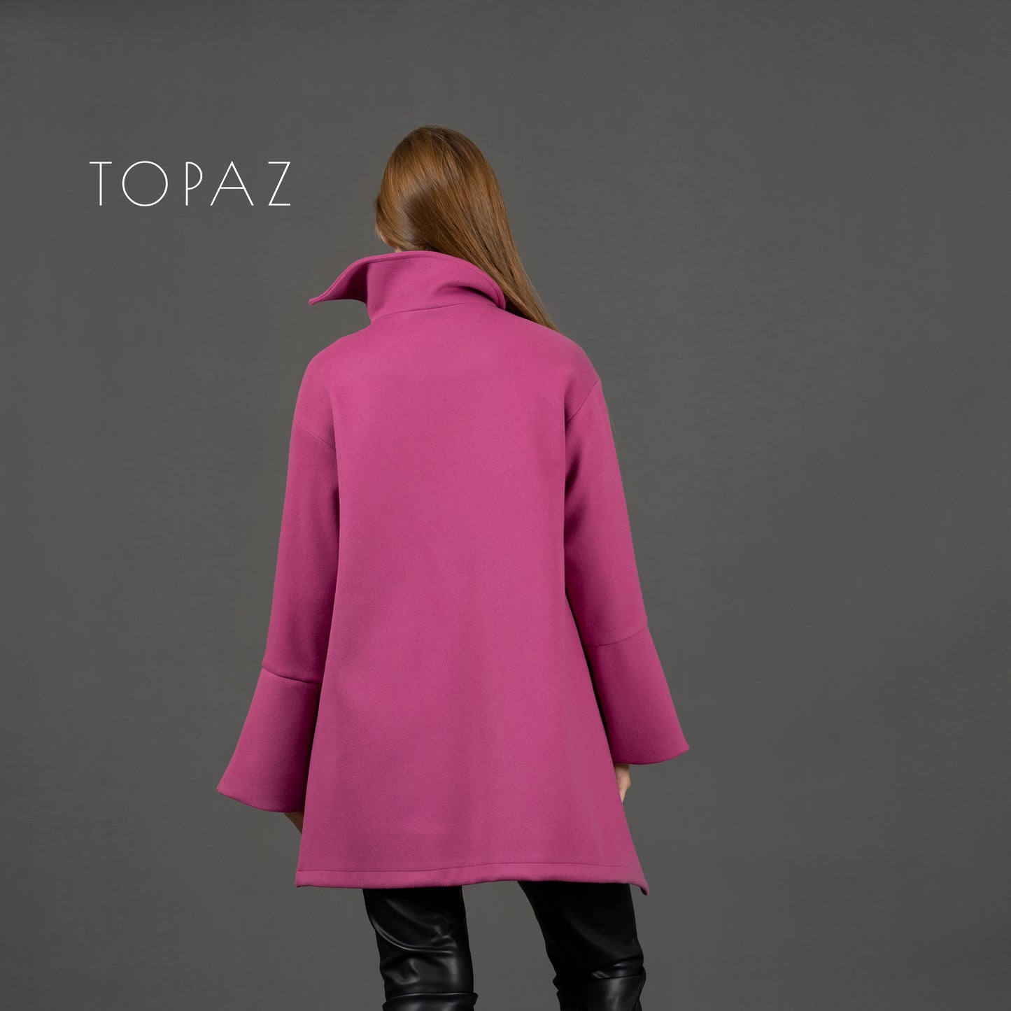 Jacket with Diagonal Zipper