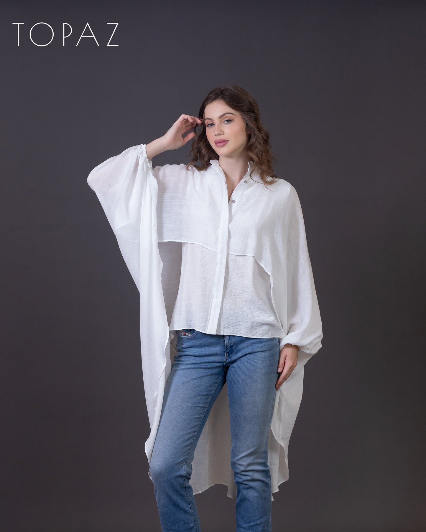 Two-Layer Voile Blouse