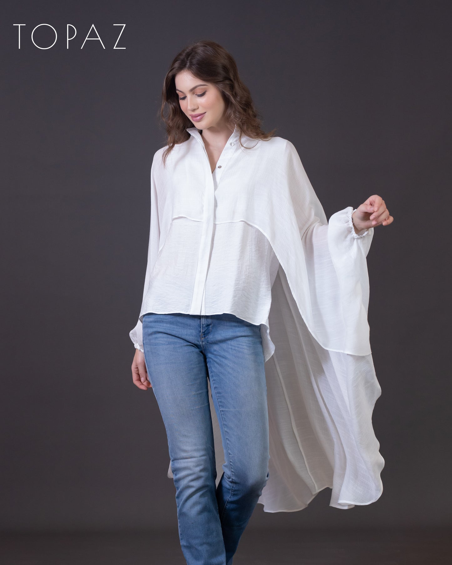 Two-Layer Voile Blouse