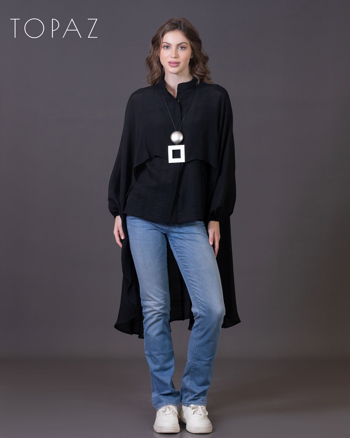 Two-Layer Voile Blouse
