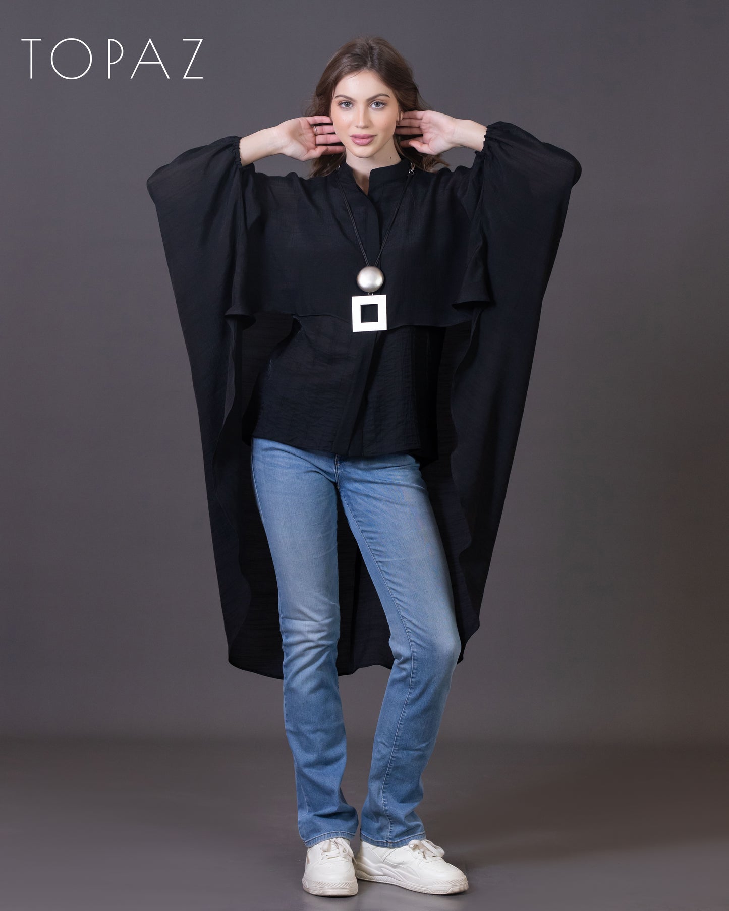 Two-Layer Voile Blouse