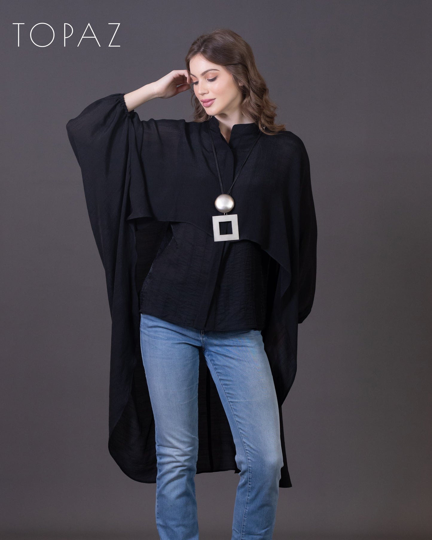 Two-Layer Voile Blouse
