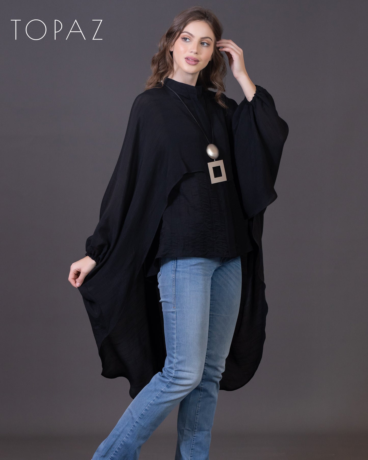 Two-Layer Voile Blouse