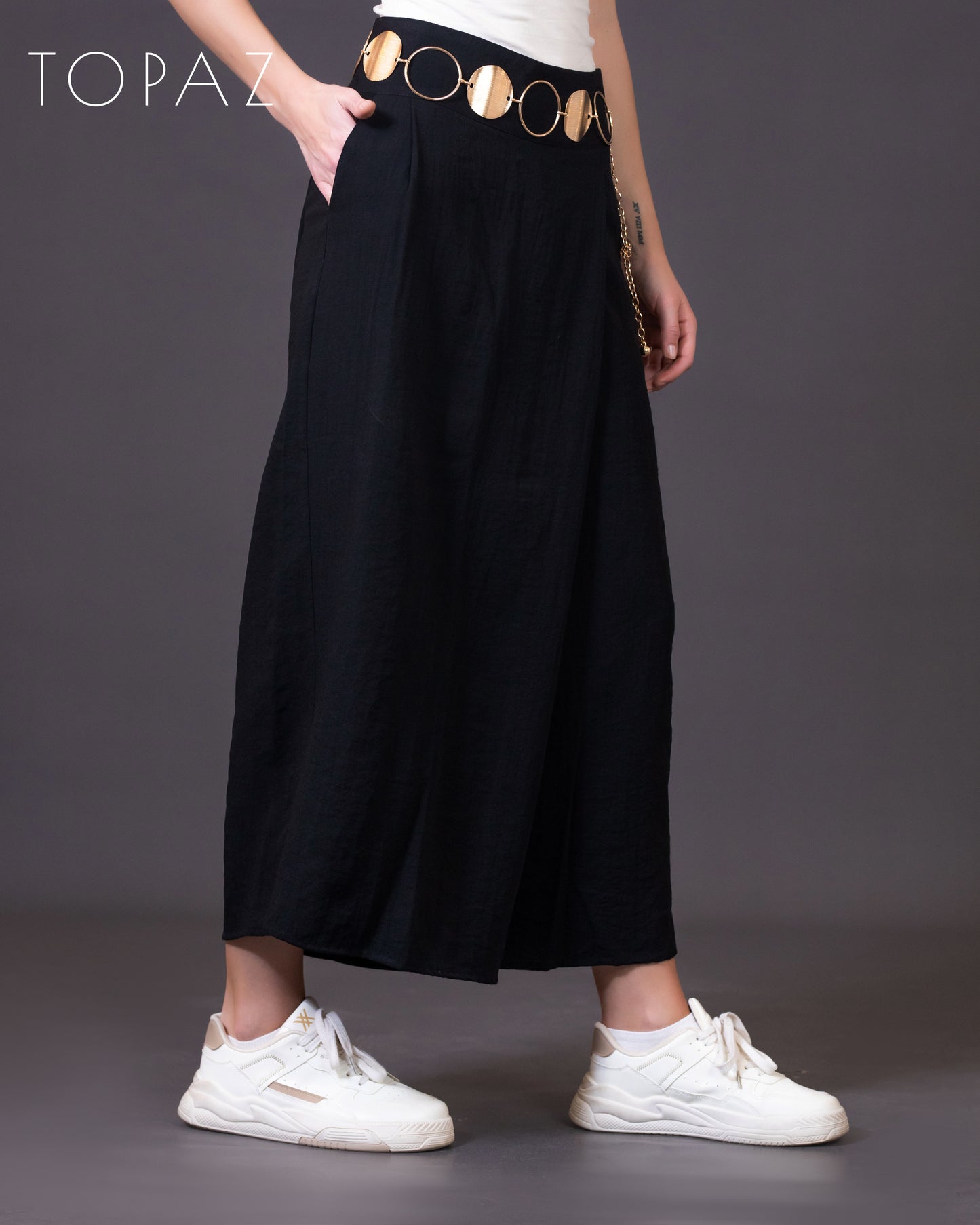 Pants with Skirt Panel