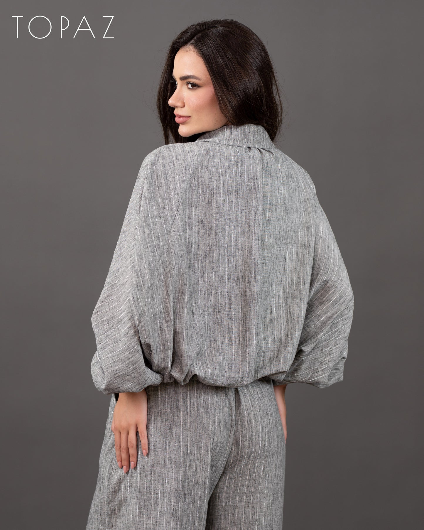 Metallic Striped Linen Set