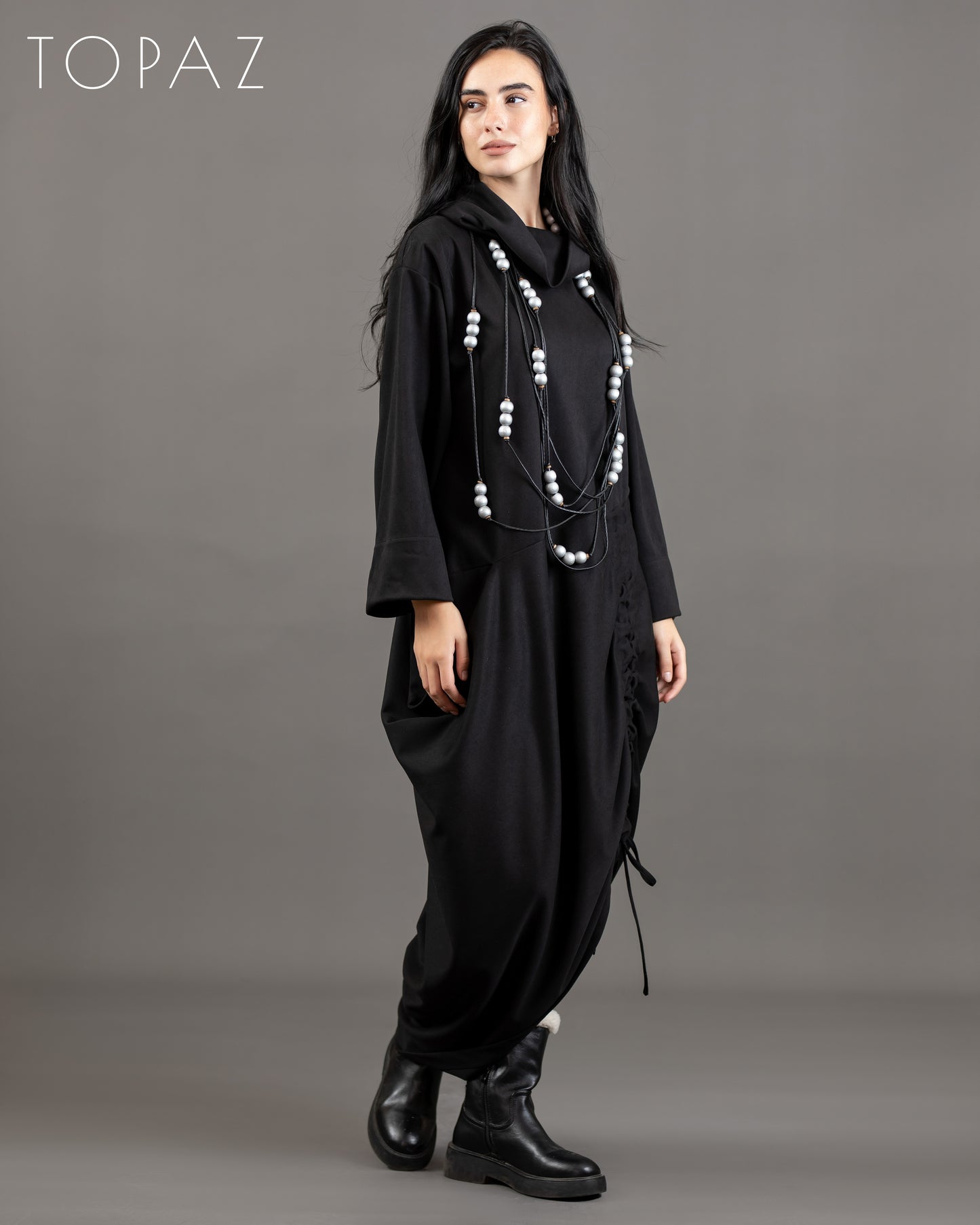 Asymmetrical Draped Dress