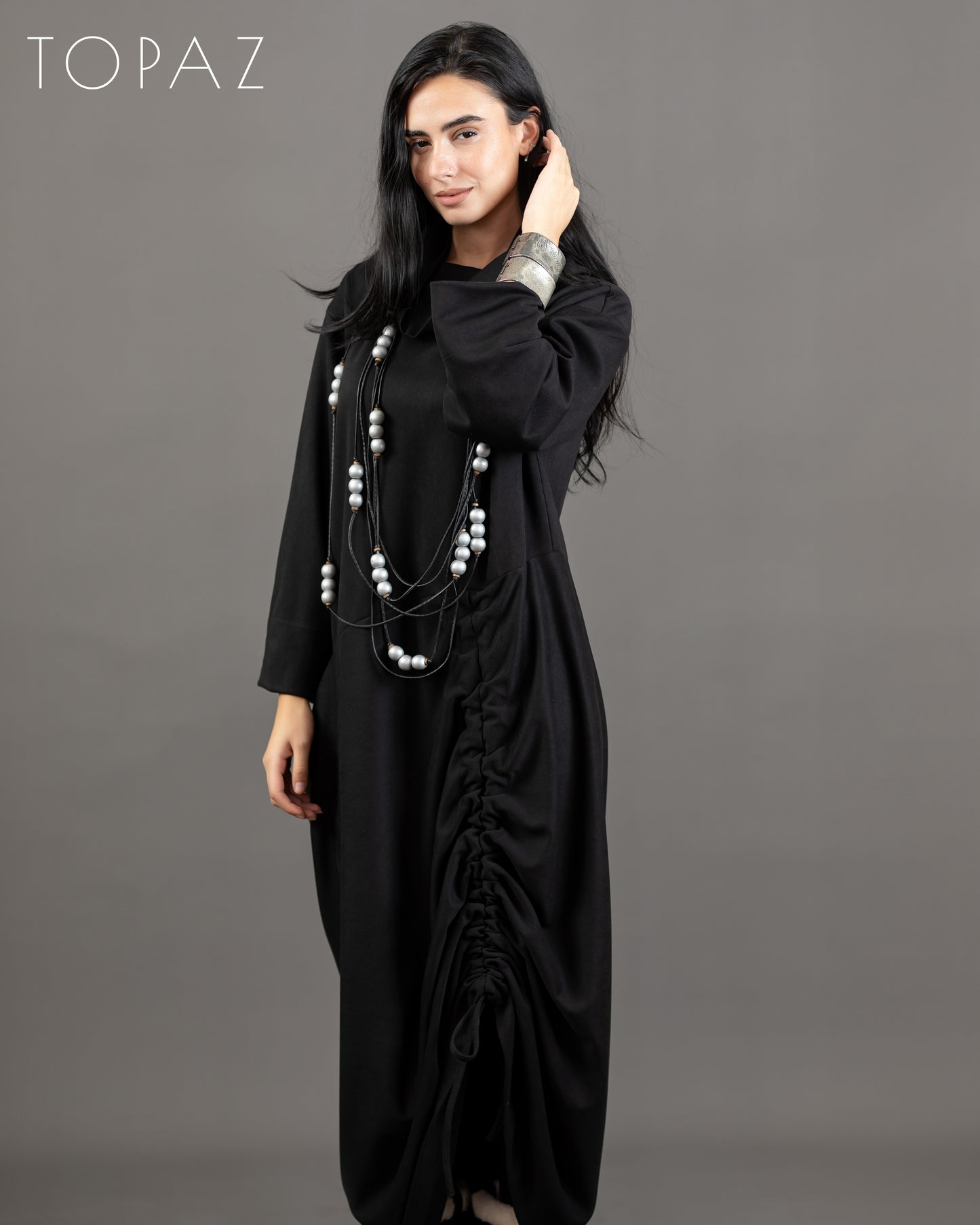 Asymmetrical Draped Dress