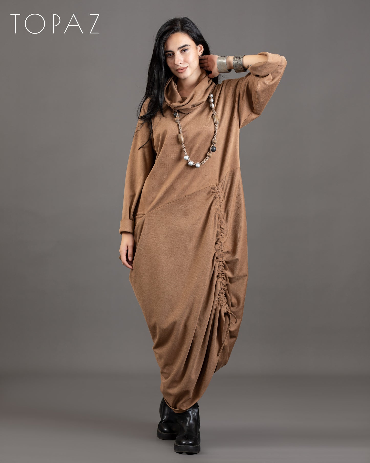 Asymmetrical Draped Dress