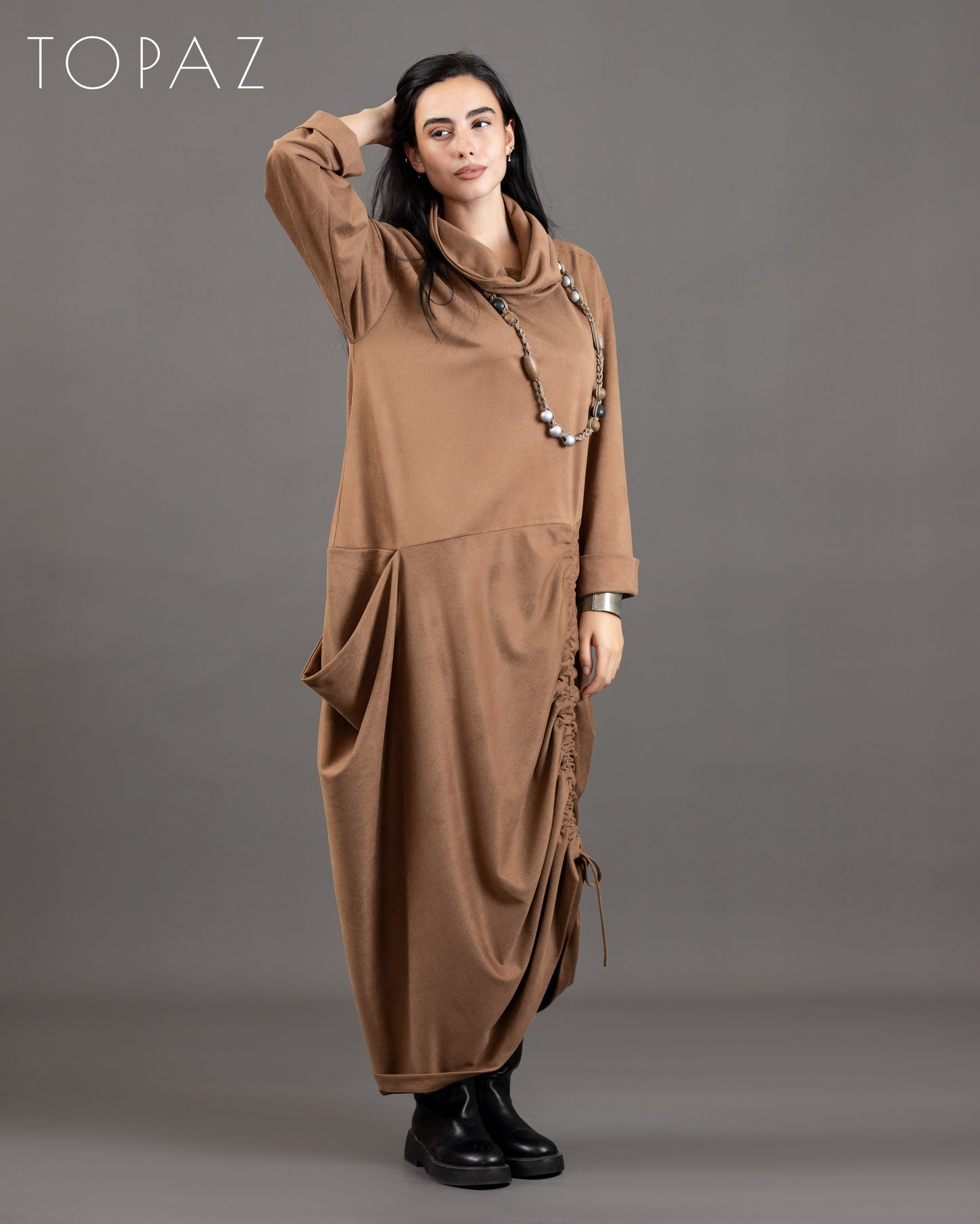 Asymmetrical Draped Dress