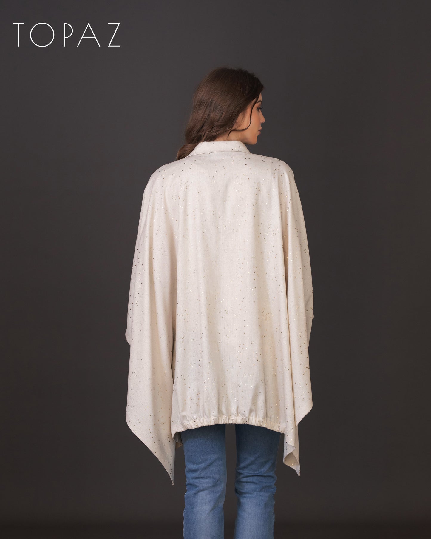Metallic Polka Dot Poncho