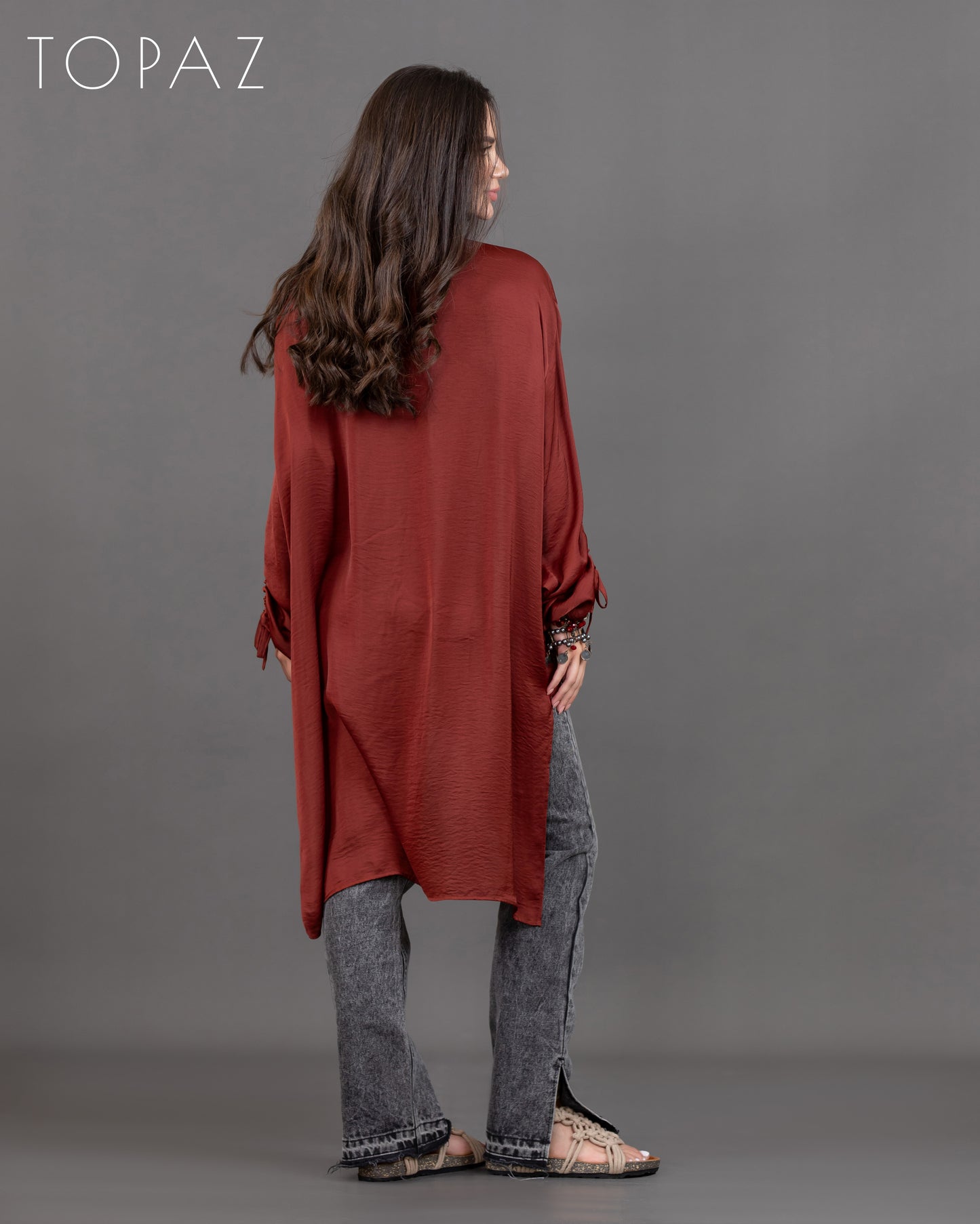 Two-Layer Satin Blouse