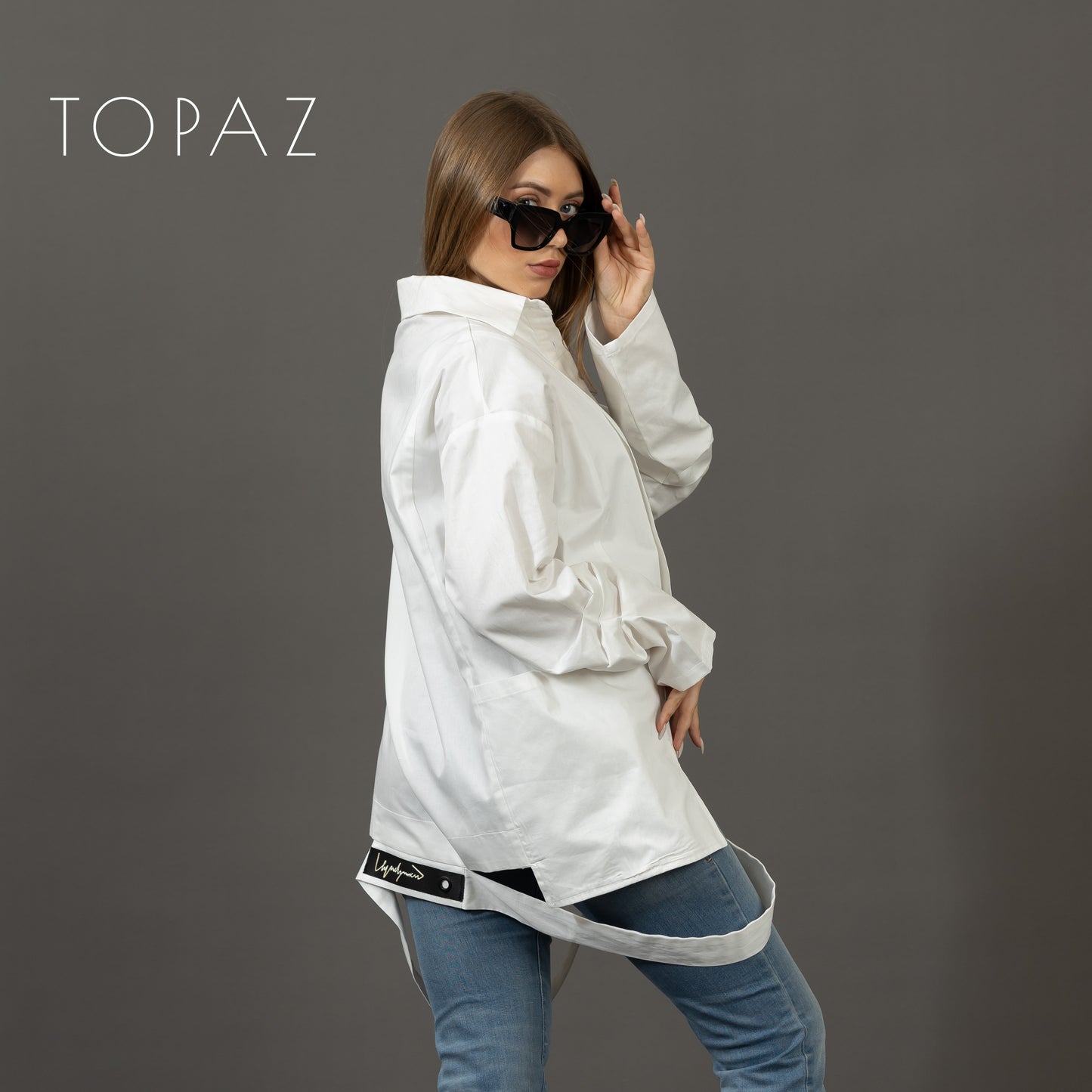 Poplin Shirt with Buckles