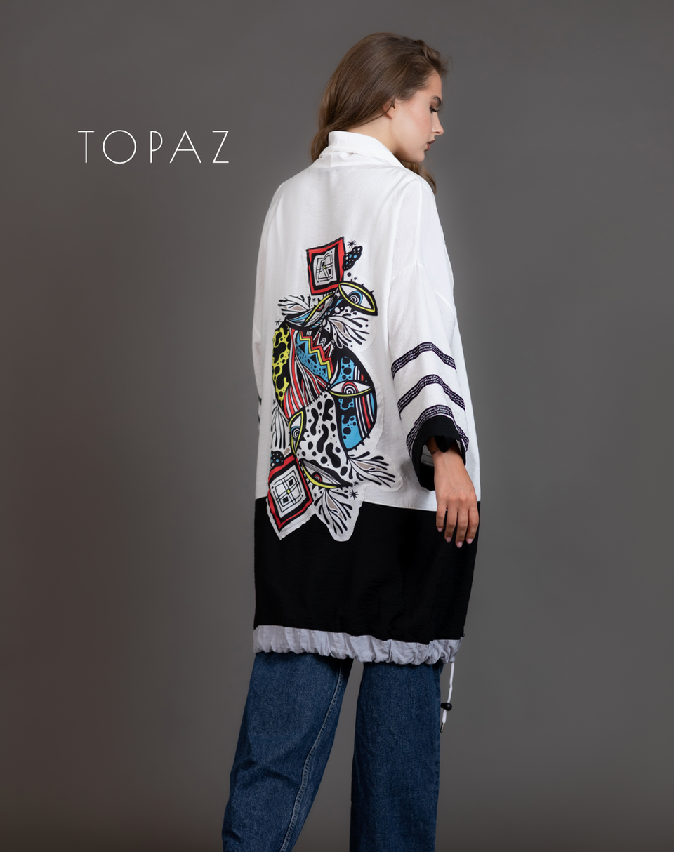 Cardigan With Back Print