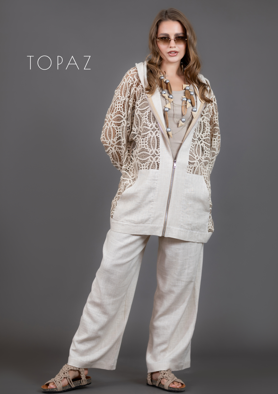 Linen Set With Crochet
