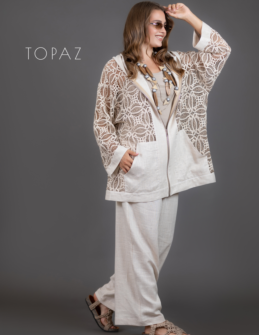 Linen Set With Crochet