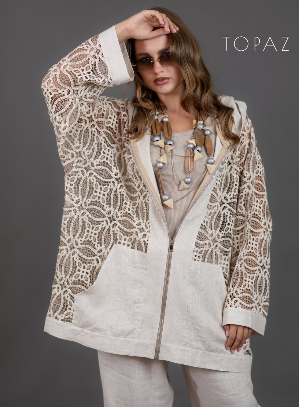 Linen Set With Crochet