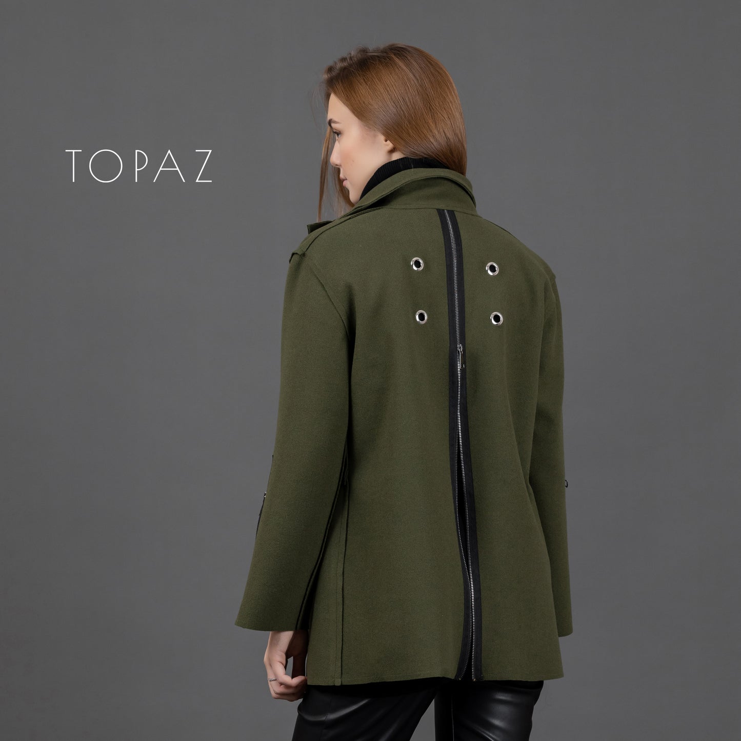 Jacket with Back Zipper