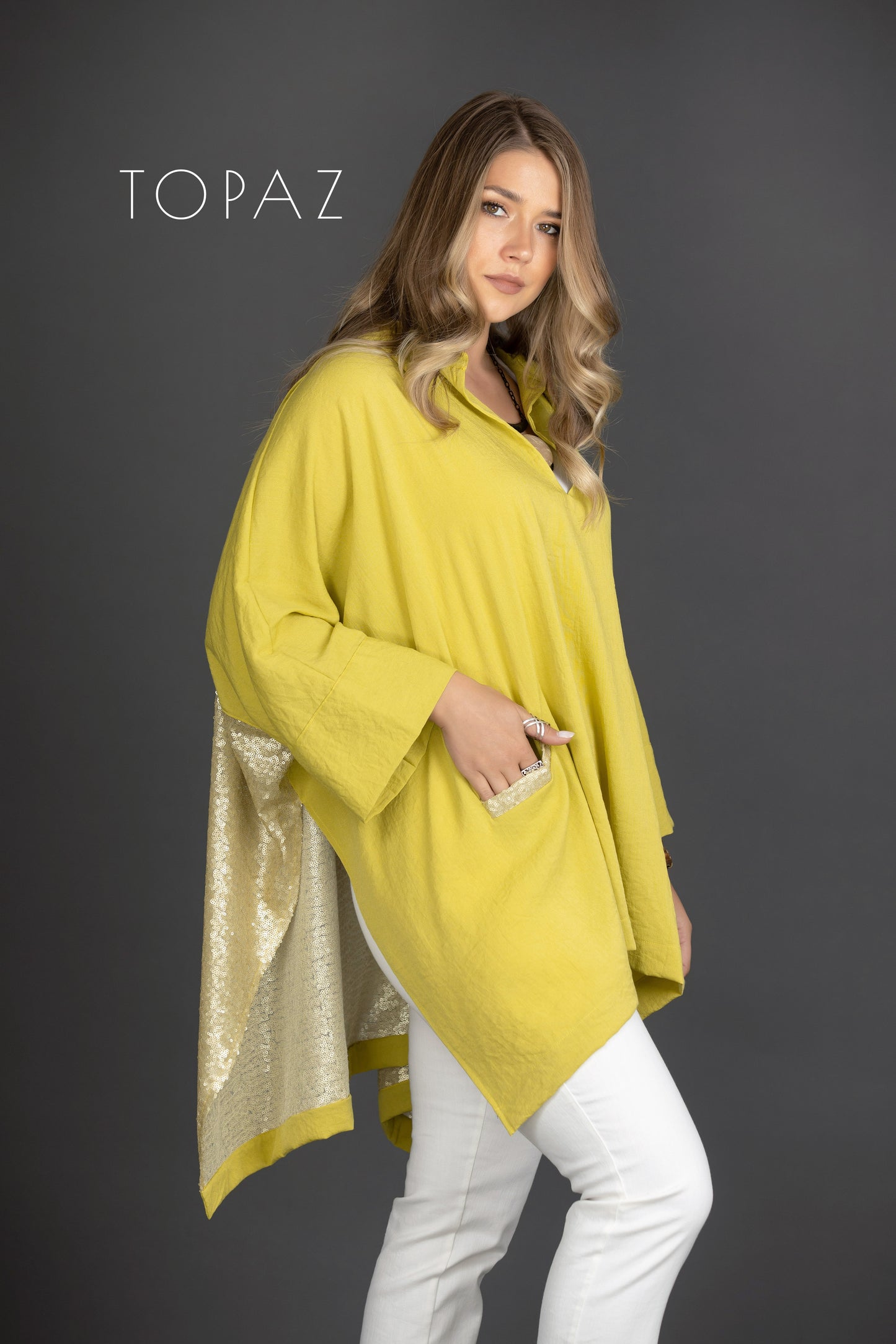 Poncho with Sequins