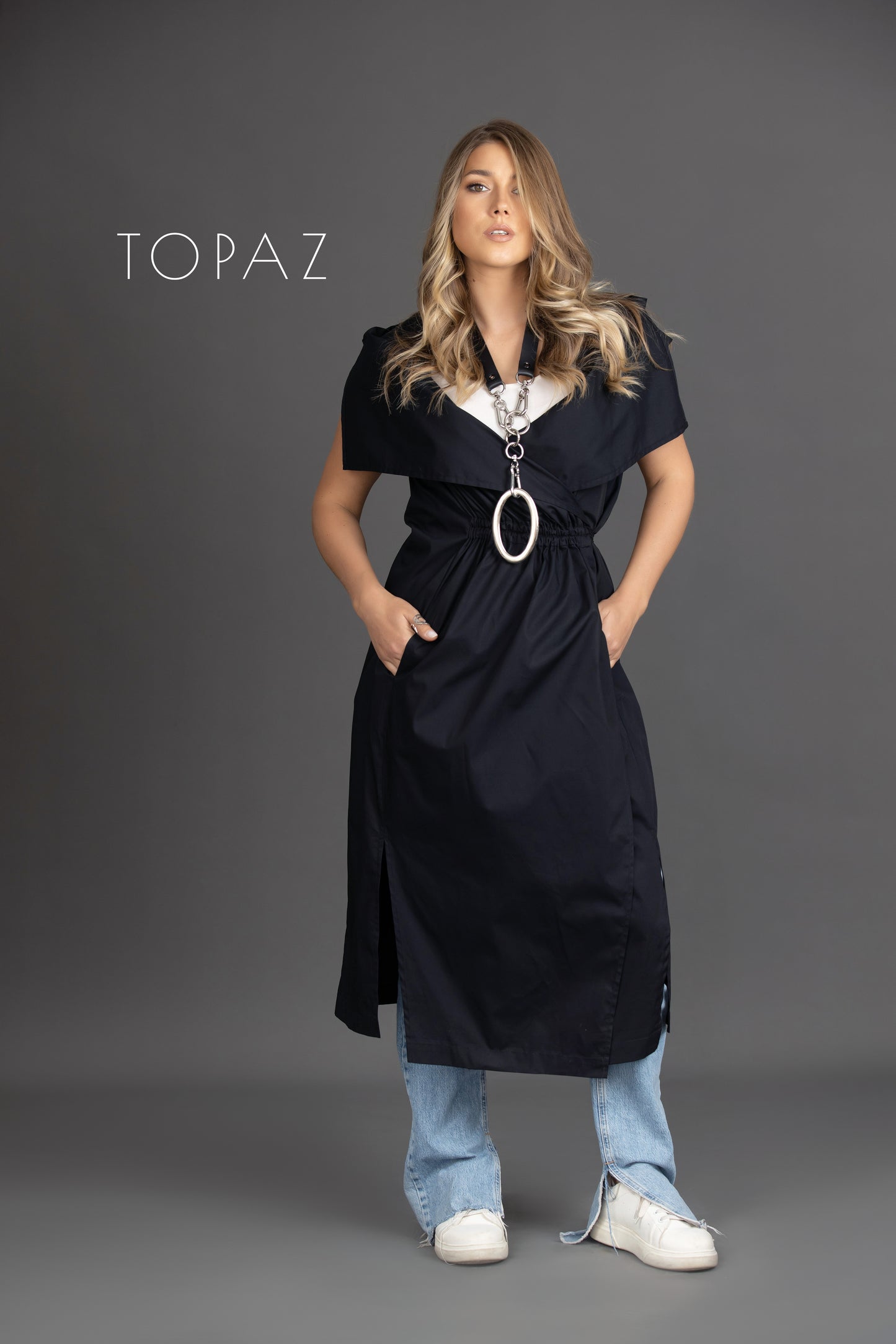 Long Poplin Gilet