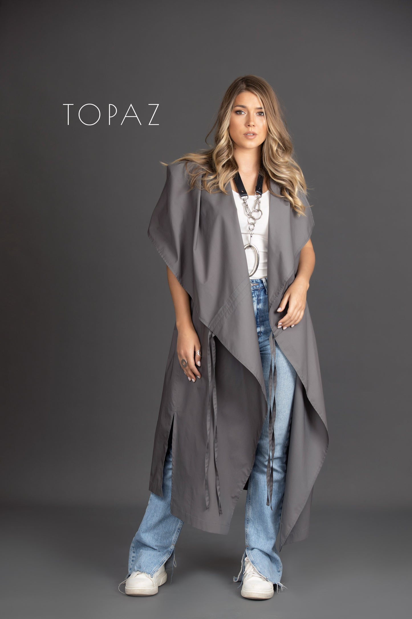 Long Poplin Gilet