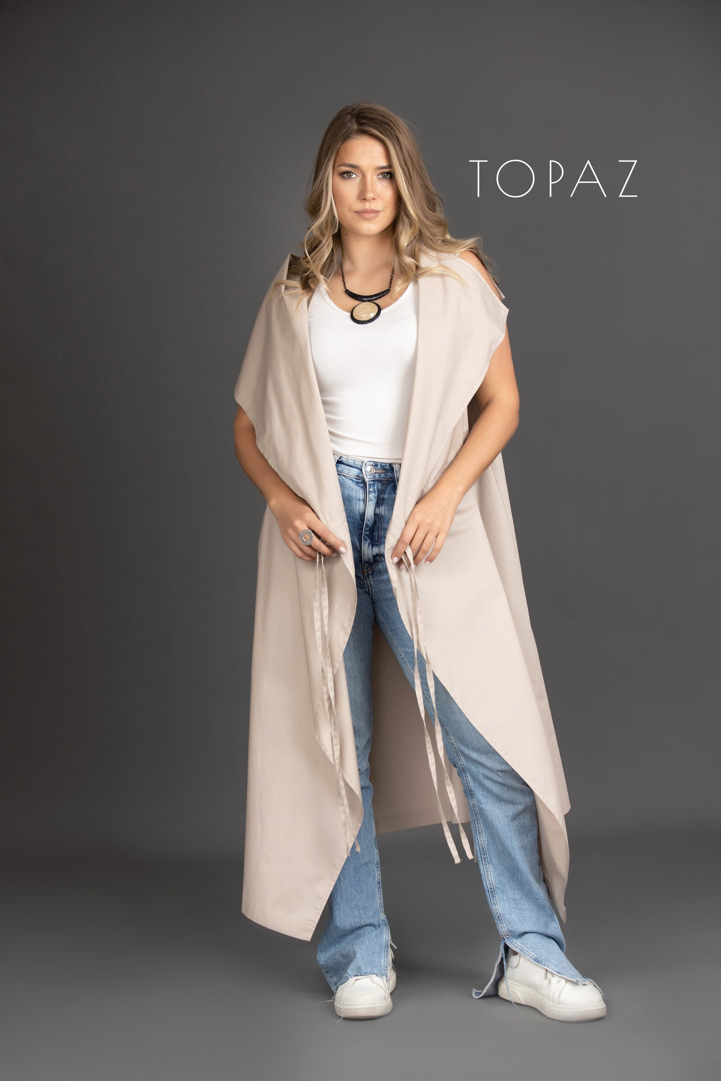 Long Poplin Gilet