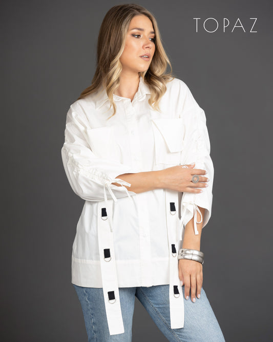 Poplin Shirt with Straps